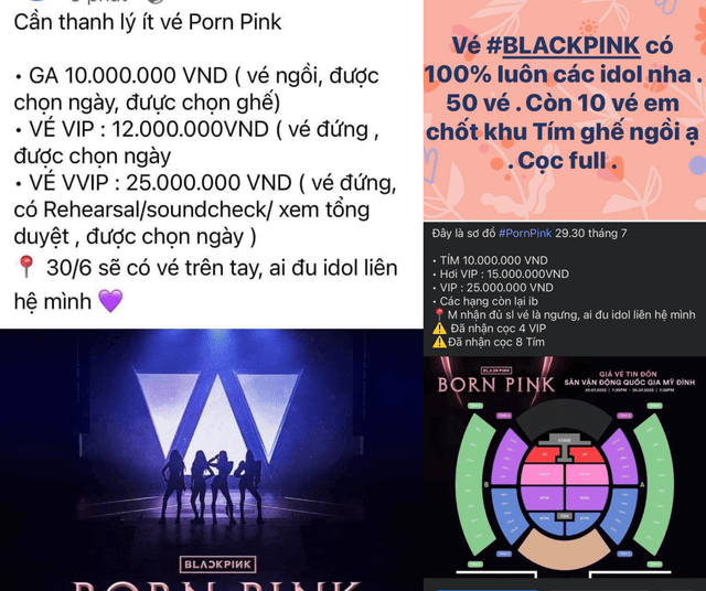 Ban tổ chức concert BLACKPINK chưa có bất kỳ thông tin chính thức nào về số lượng vé, giá vé, hạng ghế