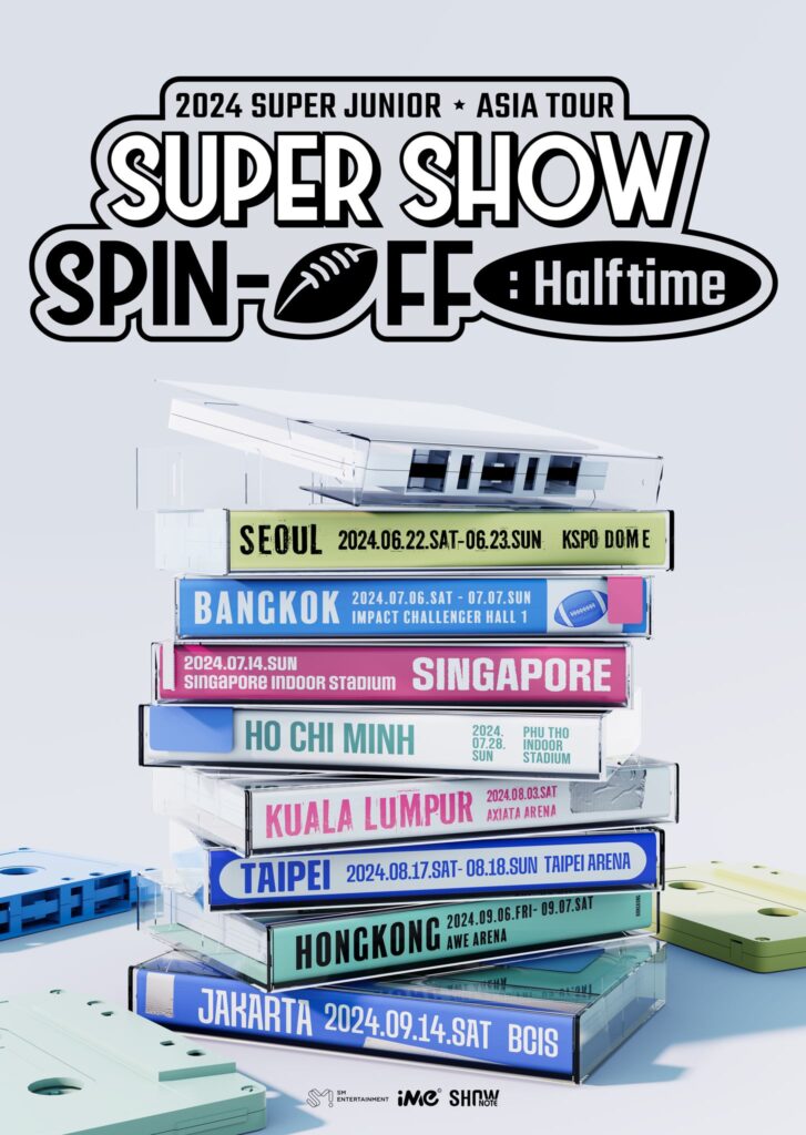 Lich trinh cua nhom trong tour dien Super show Spin Off: Halfftime