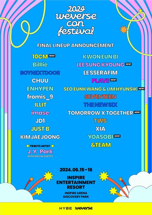 Dan lineup cua Weverse Con Festival 2024