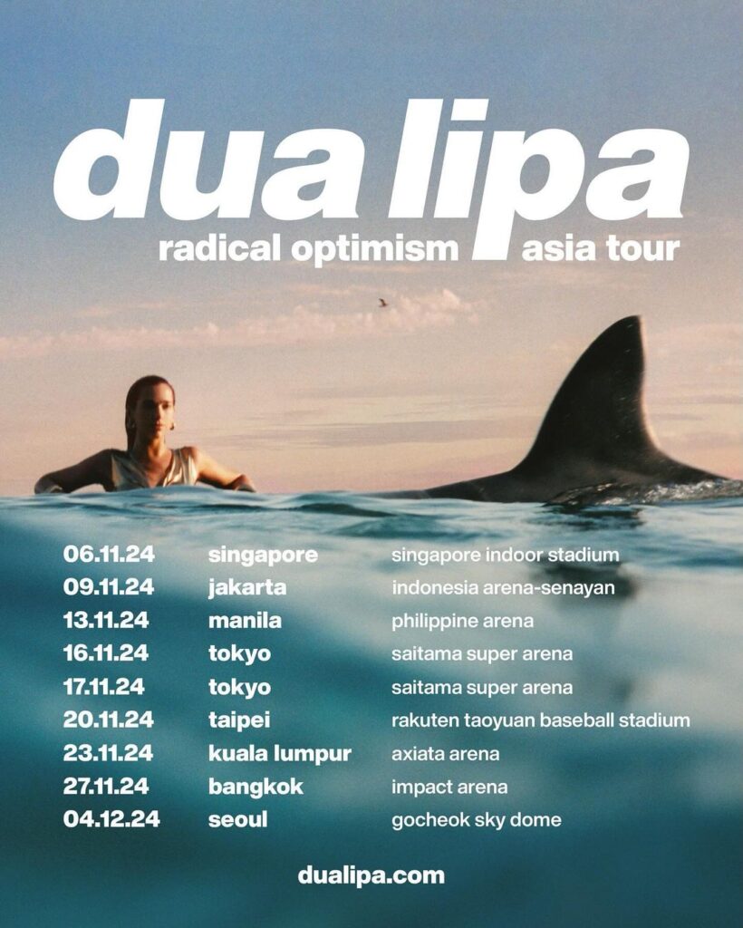 Dua Lipa se quay tro lai Chau A