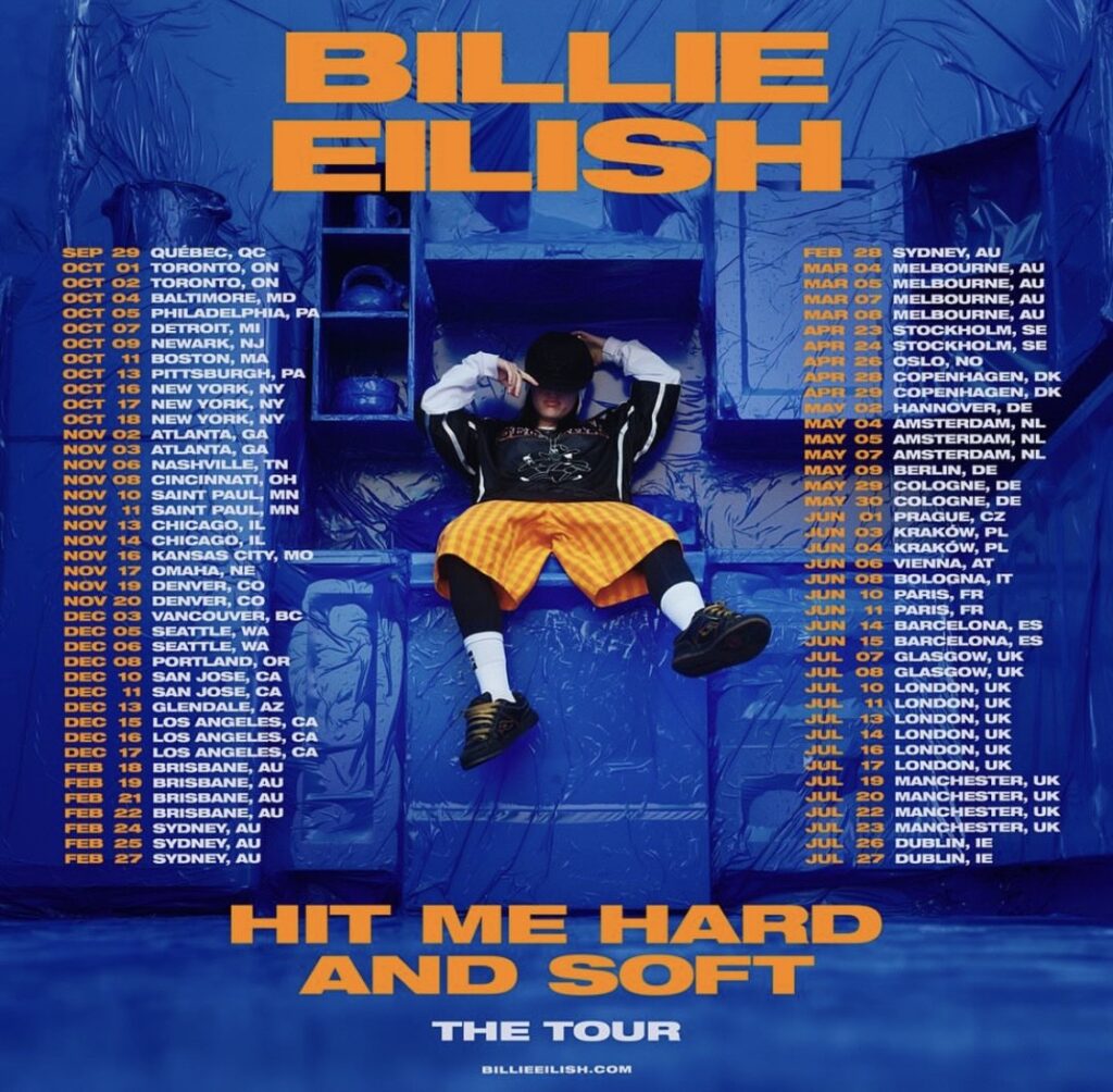 Chi tiet thoi gian dien ra tour dien moi cua Billie Eilish