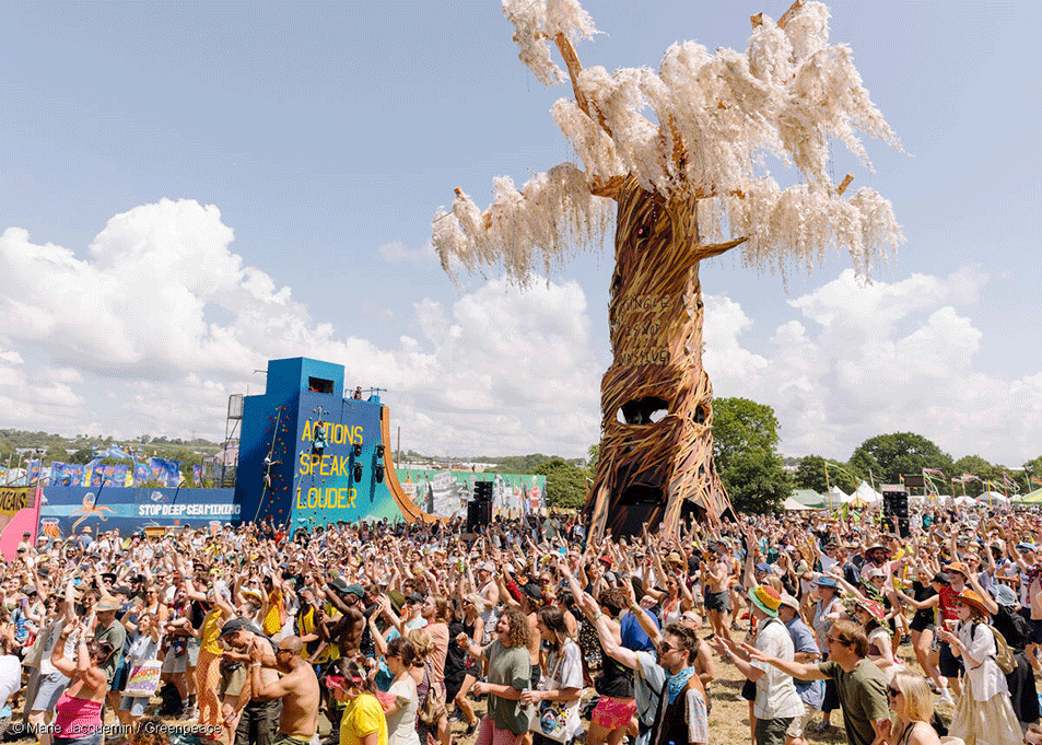 Khu vuc Tree Stage tai le hoi Glastonbury