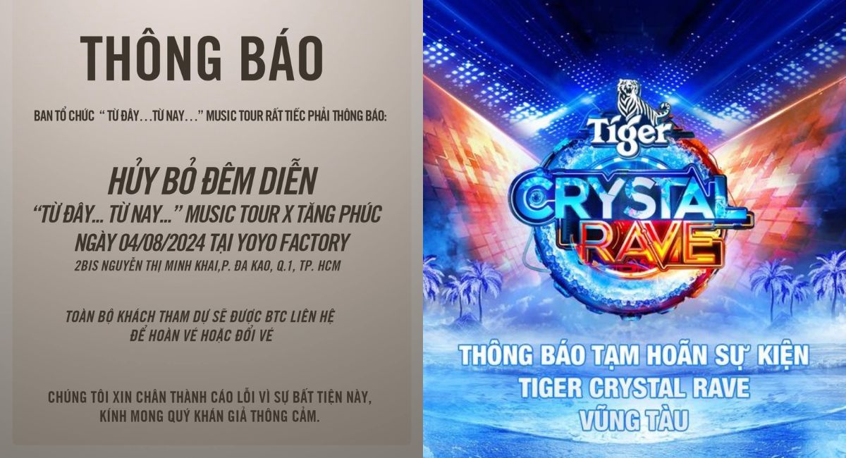 hoãn sự kiện giải trí vì quốc tang