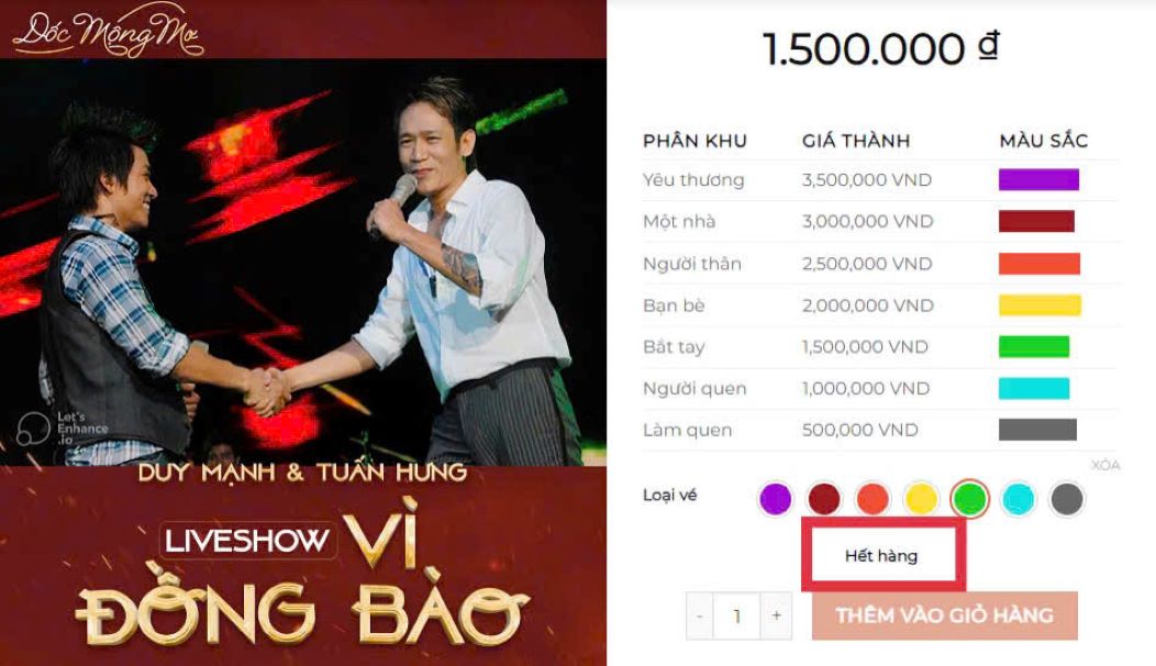 liveshow tuấn hưng duy mạnh