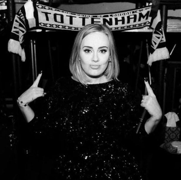 Adele la co dong vien nhiet thanh cua Tottenham Hotspur