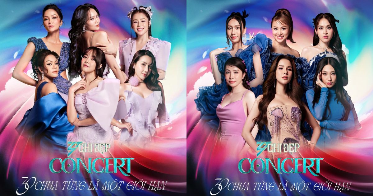 chị đẹp Poster chinh thuc cua 12 Chi Dep dau tien xac nhan tham gia concert.