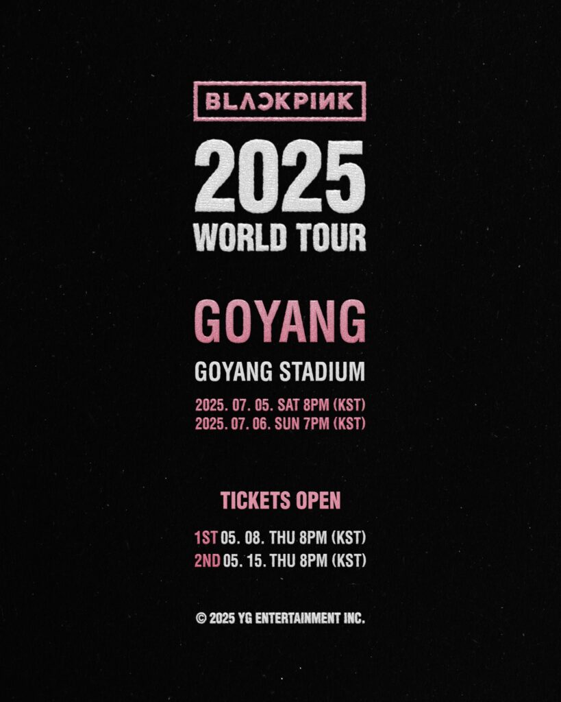 BLACKPINK sẽ bắt đầu chuyến lưu diễn tại sân vận động Goyang