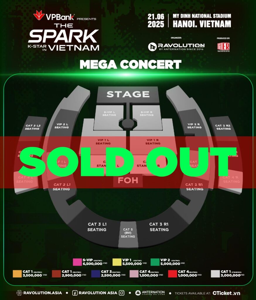 Toàn bộ vé đại nhạc hội đã sold-out