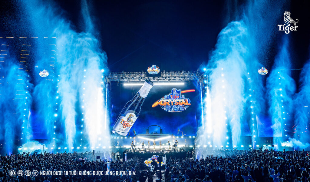 Các sự kiện té nước EDM đã trở thành một điểm đặc trưng của Tiger Beer