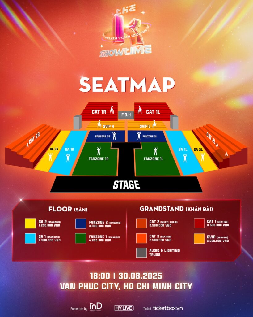 the k showtime công bố giá vé