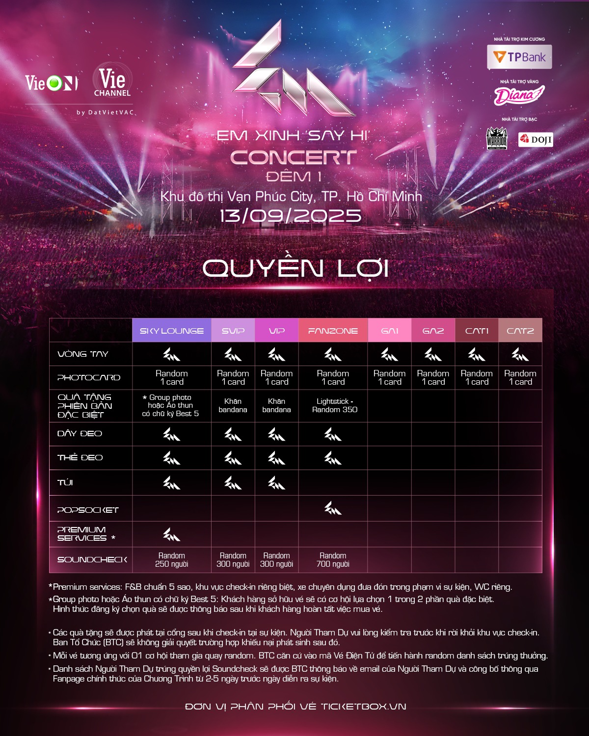 Em Xinh Say Hi Concert benefit