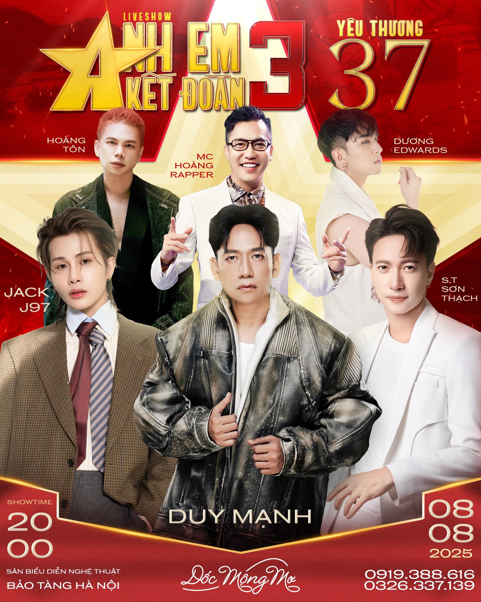 Liveshow Anh Em Kết Đoàn 3 Duy Mạnh, S.T Sơn Thạch, Jack - J97