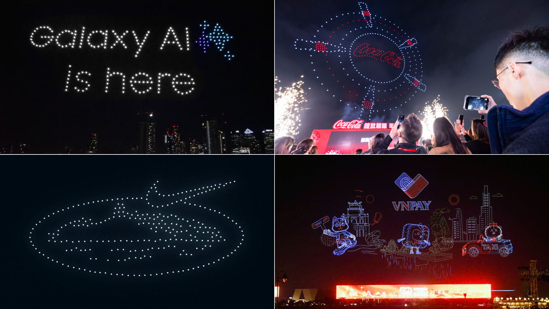 drone show quảng cáo thương hiệu ngoài trời