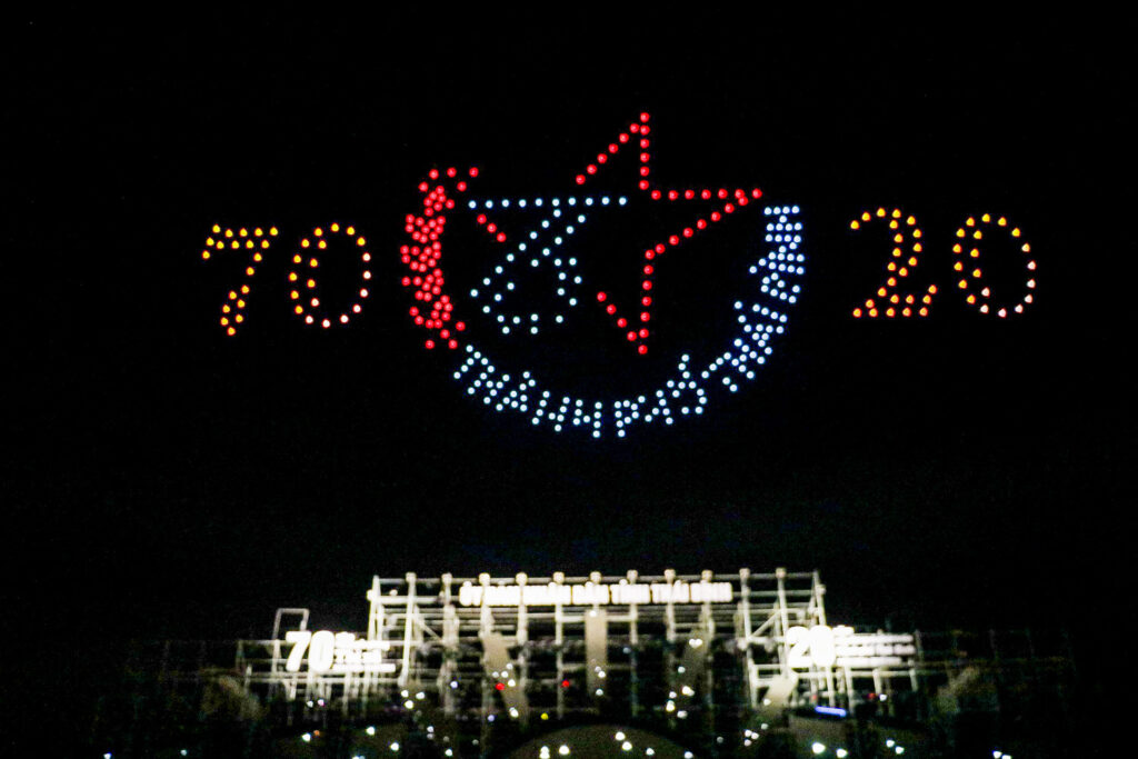 drone show 70 năm Thái Bình