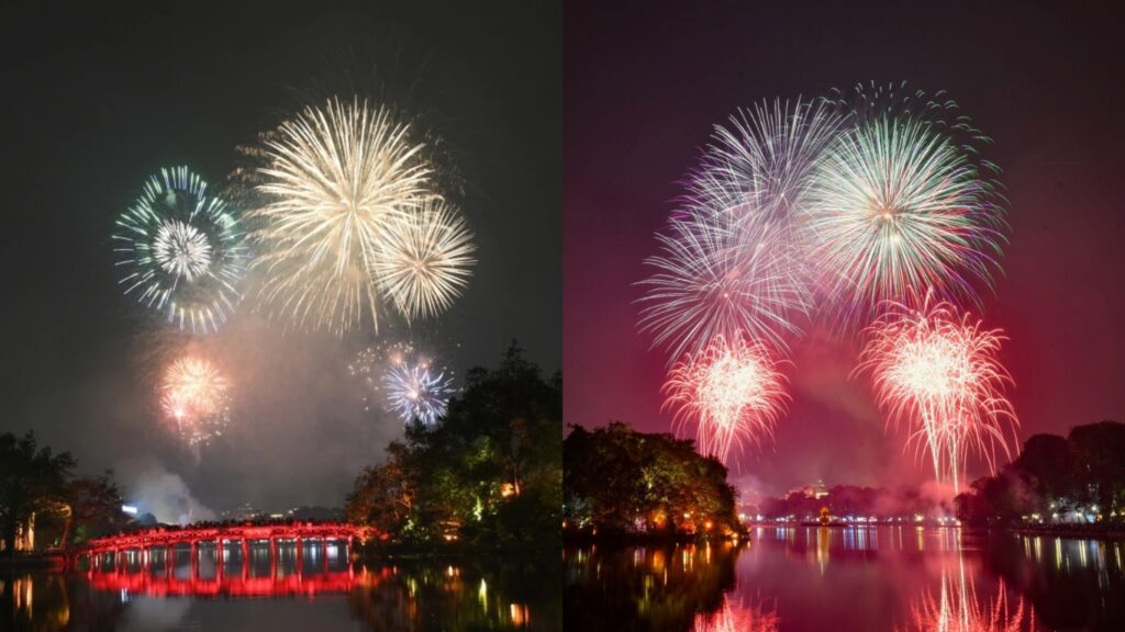 concert Quốc gia Tổ quốc trong tim bắn pháo hoa Hà Nội