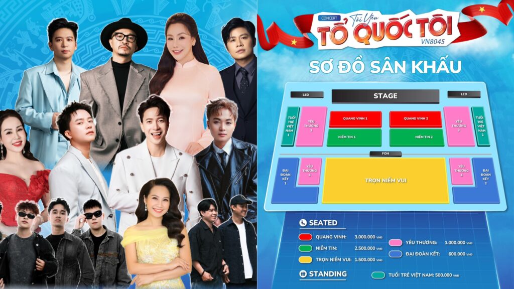Concert Tôi yêu Tổ quốc tôi VN8045 giá vé