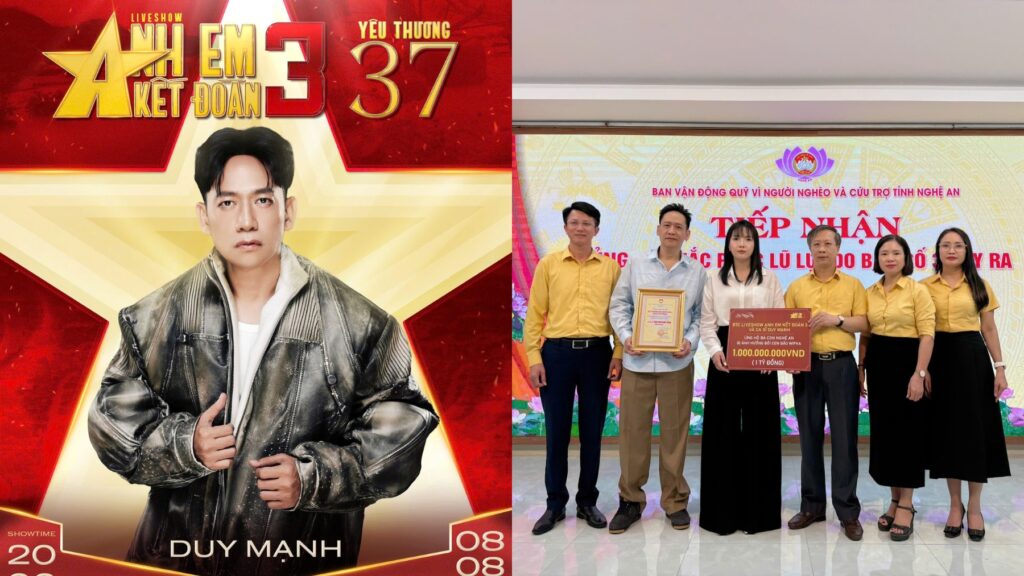 Duy Mạnh liveshow Anh Em Kết Đoàn 3 ủng hộ 1 tỷ