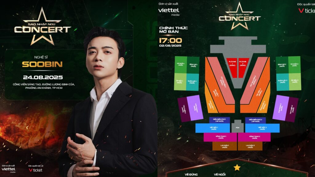 Soobin vé concert Sao Nhập Ngũ